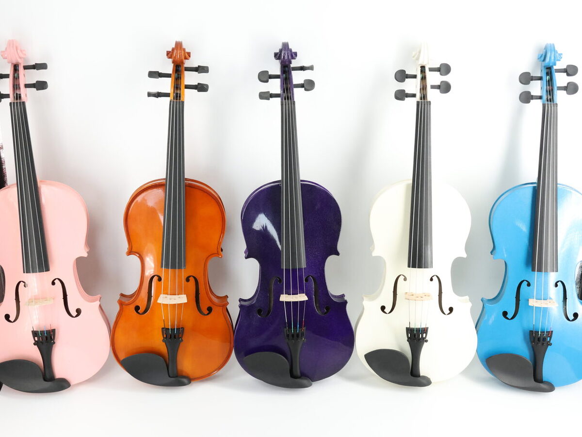 Colored violins and violas