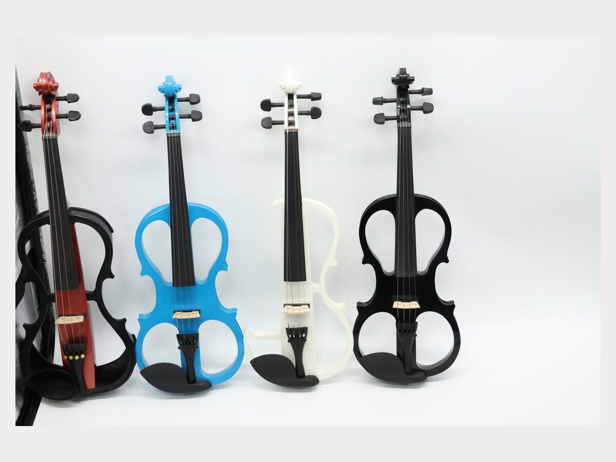 Electric violins in multiple colors